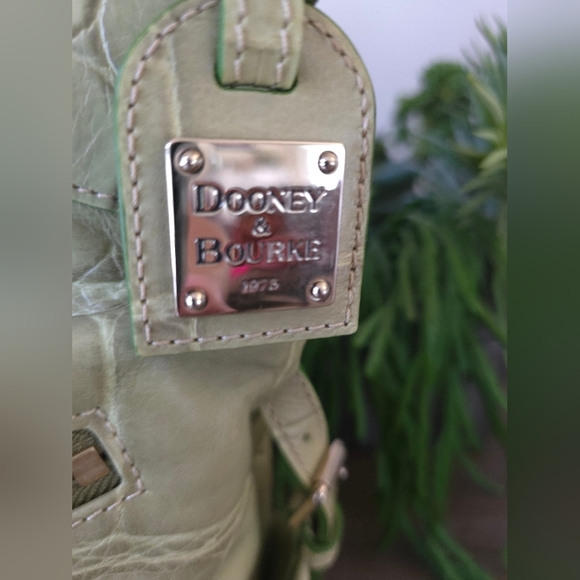 Dooney And Bourke Croc Embossed Leather Hobo Bag In Pistachio - Picture 9 of 14